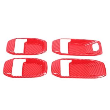 Imagem de KUIDAMOS Guarnição da Tampa da Tigela Maçaneta Porta Interna Elegante e Durável para JL JLU 2018-2025, Substituição de Adesivo Protetor do Painel Tigela Porta ABS 4 Unidades para, Fácil Instalação