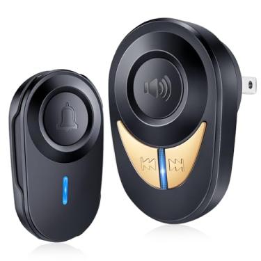 Imagem de Sistema de campainha sem fio um-a-um preto padrão dos EUA DB04