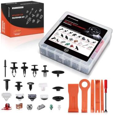 Imagem de A-Premium 220 peças (tipo 21) clipes de retenção de carro compatíveis com Buick Envision 2021-2024 para-choque dianteiro forro de para-choque porta Weatherstrip Auto Push Pin plástico conjunto de