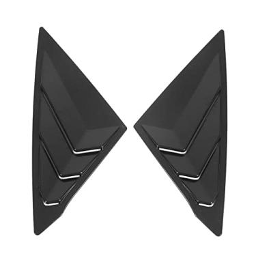 Imagem de Acouto Seu sedã de 11ª Geração 2022 Com 2 Peças de Venezianas Traseiras Esquerda e Direita – Persianas de Ventilação para Janela Lateral Preta Brilhante – Fácil Instalação e Material ABS