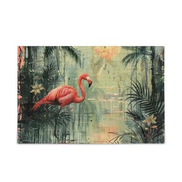 Imagem de 500 Piece Rain Forest Flamingo Jigsaw Puzzle Wood and Paper Material, Funny Puzzles for Adults
