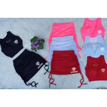 Imagem de Conjunto Cropped com Decote + Saia estampa refletiva - Gringas Model, 