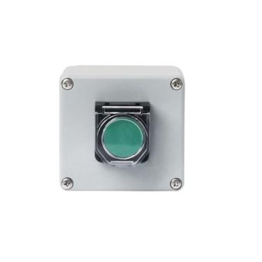 Imagem de Clouism Caixa de controle de botão de pressão de metal faça você mesmo, junção à prova de explosão, à prova d'água, caixa de emergência, reinicialização elétrica (tampa de reposição 1P)