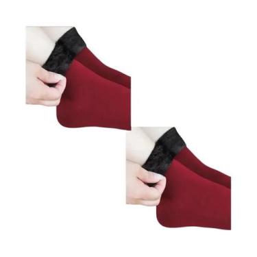 Imagem de Meias Térmicas De Lã De Cashmere Para Mulheres, Quentes E Grossas, Par