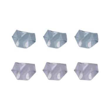 Imagem de Calcinhas De Algodão Para Mulheres Com Incontinência Menstrual 6PCS Ro