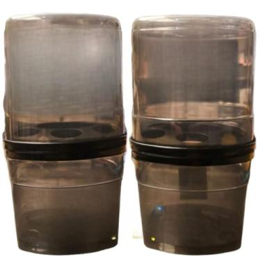 Imagem de Porta Dental de Pia com Tampa em Plástico – Capacidade para até 4 – 20,2×11,5×8,9cm(KIT C/2 FUMÊ)