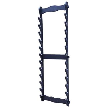 Imagem de Suporte de espada em pé multicamadas de parede, suporte Katana de 1 a 12 camadas, prateleiras de armas, suporte de espada de artes marciais, suporte de vara de pesca e rack de equipamento de pesca