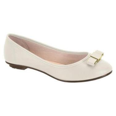 Imagem de Sapatilha Feminina Moleca Laço Detalhe Dourado Elegante Confortável Estilosa-Feminino