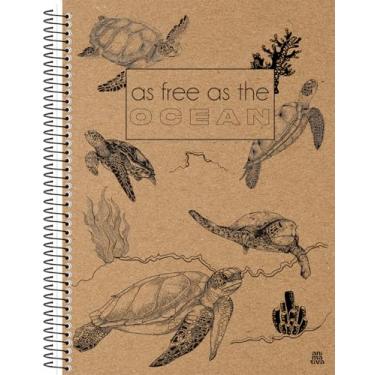 Imagem de Caderno Universitário Animativa, 1 matéria, Capa dura, Smartlines, 80 folhas, Papel Kraft Masculino, Pacote com 4