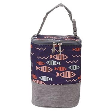 Imagem de Bolsa isolada para mamadeira, térmica, à prova d'água, portátil, aquecedor de leite materno, bolsa térmica com alça, grande capacidade, 3L, para viagens, pano oxford (Peixe)