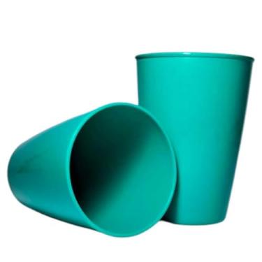Imagem de Kit Copos Plásticos Reutilizáveis 350ml Econômicos | Copo Colorido para Festas, Churrasco e Eventos(5,AZUL CLARO)