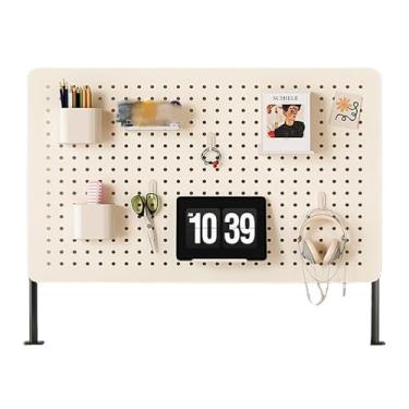 Imagem de Kit organizador de mesa de metal ajustável - 61 x 40 cm, solução de armazenamento versátil para estudo, cozinha e escritório com acessórios - cor branca, perfeita para espaços livres de bagunça