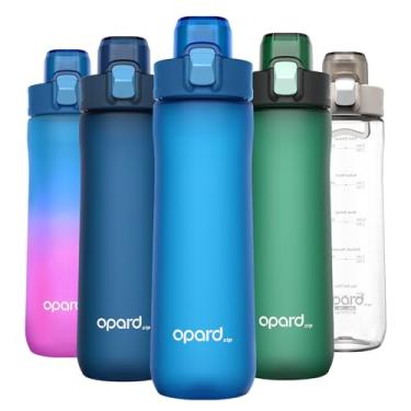 Imagem de Opard Garrafa de água de plástico de 590 ml, segura para lava-louças, tampa flip-top à prova de vazamento, Tritan livre de BPA, garrafa de água infantil reutilizável de boca larga para escola