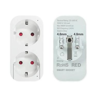 Imagem de Tomada Inteligente WiFi Zigbee3.0 Com Plugue EU 16/20A, Monitor De Ene