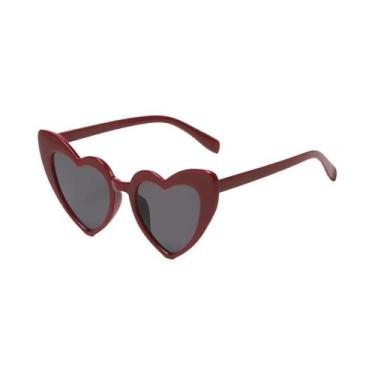 Imagem de Óculos De Sol Femininos Oversize Em Forma De Coração, Luxuosos E Retro