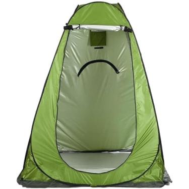 Imagem de Tendas para 1 a 2 pessoas, 3 janelas, vestiário, portátil, privacidade, barraca, chuveiro, acampamento, abrigo, chuva, acampamento, caminhada, praia (verde tamanho único)