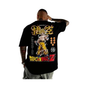 Imagem de Camiseta Gráfica Dragon Ball Para Homens E Mulheres, Algodão, Oversize