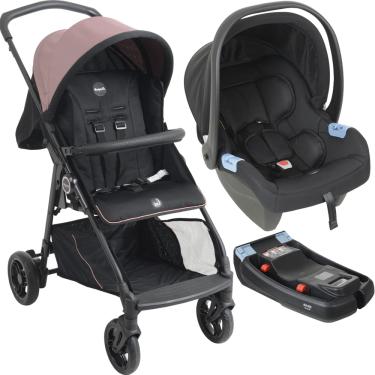 Imagem de Carrinho de Bebe com Bebe Conforto e Base Burigotto Lui 22 Rose