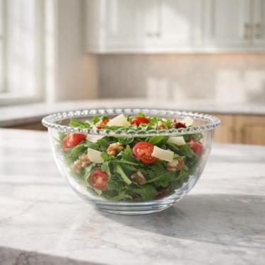 Imagem de Saladeira Bowl Grande Pearl Bolinhas Sobremesa Cristal Wolff