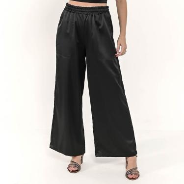 Imagem de Calça Bisô Pantalona Lisa Preta-Feminino