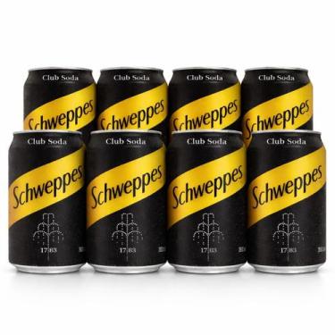 Imagem de Kit 8 Club Soda Schweppes 350Ml