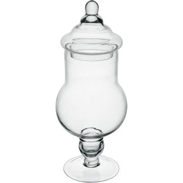 Imagem de BOMBONIERE BALEIRO POTICHE REDONDO HOME&CO TAMPA VIDRO 43x17x17cm