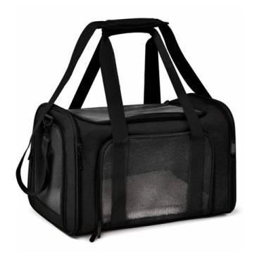 Imagem de Bolsa Transporte Pet Gato Cães Caixa Avião 47x28x28cm Luxo  - mmcomerc