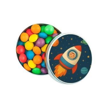 Imagem de Kit 30 Latinhas Lembrancinhas Espaço Sideral Cor: Prateado - Gil Festa