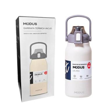 Imagem de Garrafa Térmica Parede Dupla Com Canudo e Trava Aço Inox 1700ml Café S