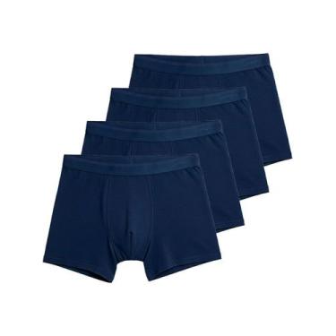 Imagem de Kit com 4 Cuecas Boxer Lupo 615-003, Azul marinho, G