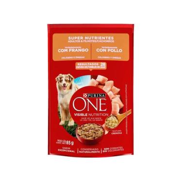 Imagem de Ração Úmida Purina One para Cães Adultos e Filhotes Sabor Frango 85 g,