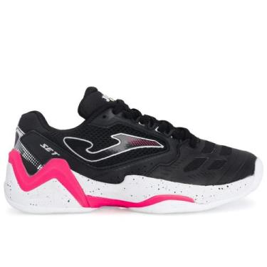 Imagem de Tênis Joma Set Lady All Court Preto Branco e Rosa, 35