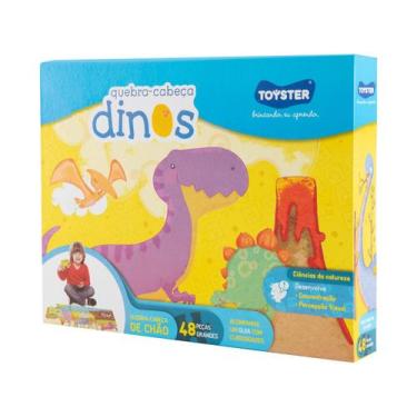 Imagem de Quebra cabeça gigante dos dinossauros 48 peças 4 anos - Toyster