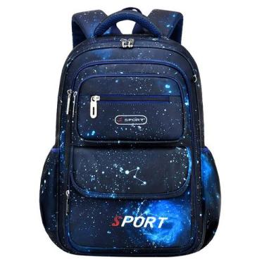 Imagem de Mochila Escolar Meninos Azul Infantil Volta Aulas Reforçada - LUSIT