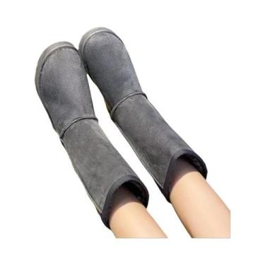 Imagem de Botas De Neve Femininas Quentes De Veludo Até O Meio Da Panturrilha, B