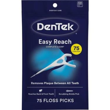 Imagem de Fio Dental com Haste DenTek Floss Picks Complete Clean Easy Reach 75un