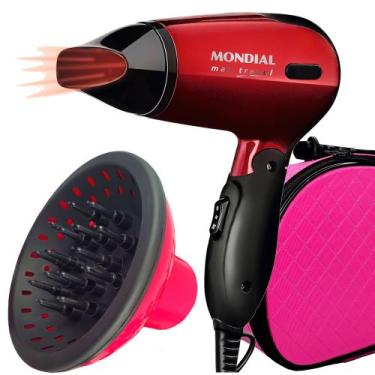 Imagem de Secador de Cabelo Mondial 1200w Ions Tourmaline Mini Dobrável Viagem V
