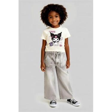 Imagem de Blusa infantil menina Kuromi com strass Brandili, Natural, 6