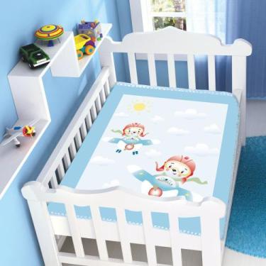 Imagem de Cobertor Menino Infantil Bebê Raschel Antialérgico Jolitex -, Aviões