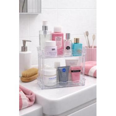 Imagem de Kit 2 Organizador Multiuso Prateleira Acrílico Porta Maquiagem Perfume