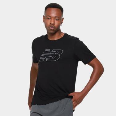 Imagem de Camiseta New Balance Athletics Graphic Masculina, Preto, G