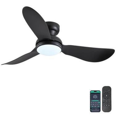 Imagem de Ventilador de teto Kviflon 46" Flush Mount Remote APP 3-Blade, 110V