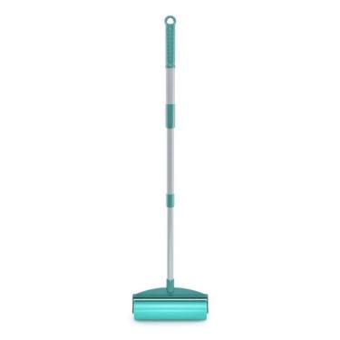 Imagem de Rolo Adesivo Lavável com Cabo Extensível para Remover Pelos Fiapos e Poeira Verde Flashlimp