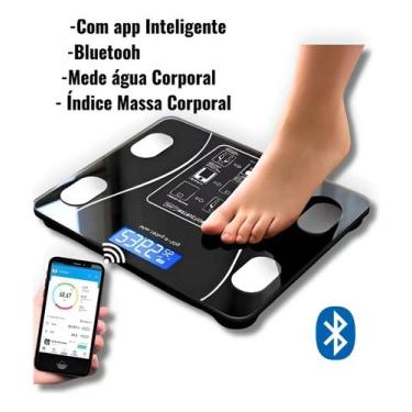 Imagem de Balança Corporal Digital Bioimpedância 180g Smart App Bluethooh IMC Pr
