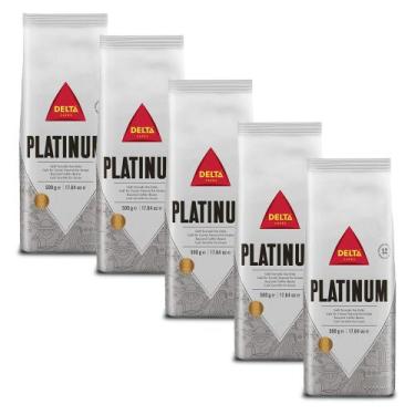 Imagem de Café em Grãos Delta Cafés Platinum Int 12 Kit 5 unid de 500g