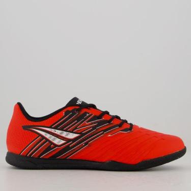 Imagem de Chuteira Penalty Furia Y-4 Futsal Vermelha e Preta, 42