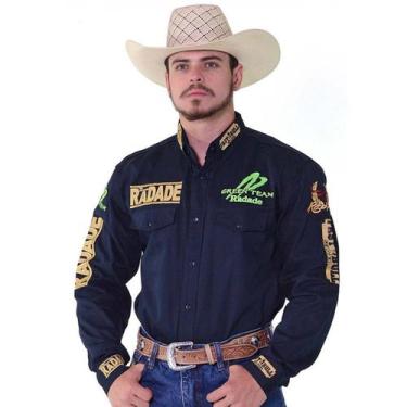 Imagem de Camisa Radade Original Masculina Manga Longa Country King, Marinho, M