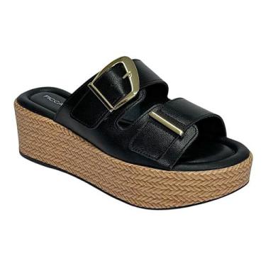 Imagem de Tamanco Picadilly Leia Wide Fit Anabela 485004 Preto - Piccadilly, Pre