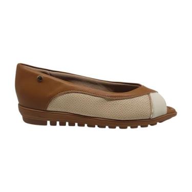 Imagem de Sapato Sapatilha Casual Feminino Peep Toe Joanete Piccadilly 112009, B