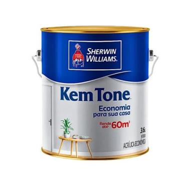 Imagem de Tinta Acrílica Sherwin Williams KEMTONE Fosca Branco 3,6 Litros